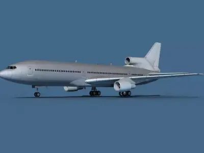 Lockheed L-1011-50 Bare Metal 3D model