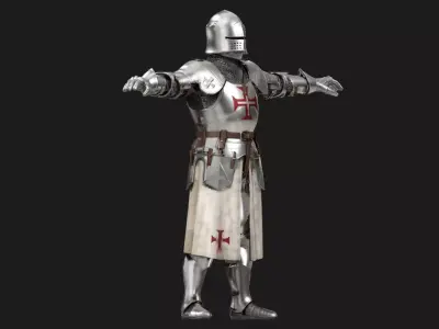 Holy Knight Commander Rigged Low-poly 3D model