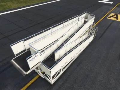 AVIRamp airport boarding ramp Low-poly 3D model