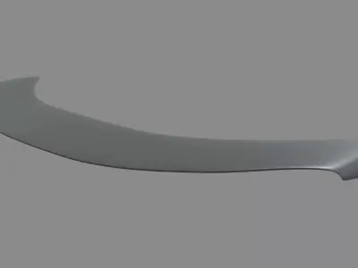 Front Bumper Lip Car 01 Low-poly 3D model