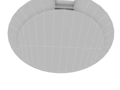 Helipad circular metal plate Low-poly 3D model