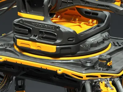 Sci-fi Turret robot 3D model