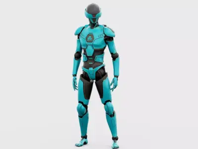 CYBORGTOPIA B-24 Rigged for Unreal Engine - Unity - MIXAMO 3D model
