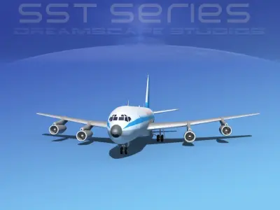Boeing 707-320 SS Flying Tigers 3D model