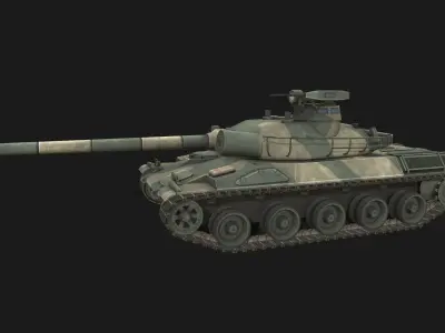 Tank AMX-30B Low-poly 3D model