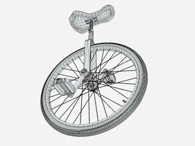 Unicycle Low-poly 3D model purchase