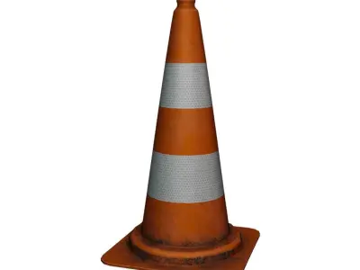 Traffic Cone Free low-poly 3D model