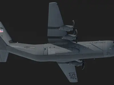 C130 Super Hercules Low-poly 3D model