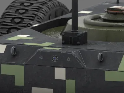 Ratel S Unmanned Ground Vehicle  Ultra Realistic 3D Model 3D model