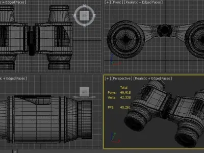 telescop binoculars Free 3D model