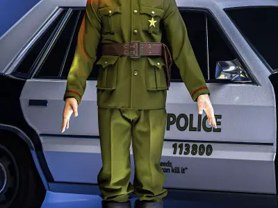 Police man Uniform 3D model