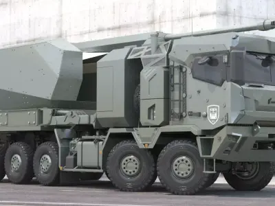 HX3 self propelled howitzer 3D model