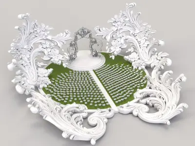 Metaverse Wedding Arch X1 Concept 3D model