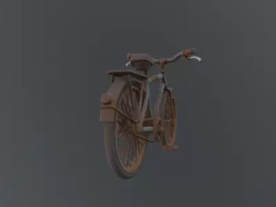 rusty bicycle 3D model