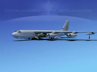 Boeing B-52H Stratofortress V01 3D model