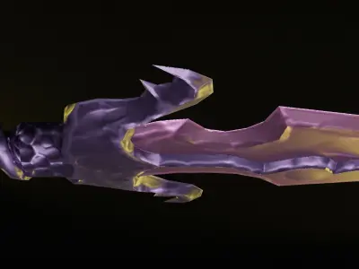 Stylized Dragon Sword Free low-poly 3D model