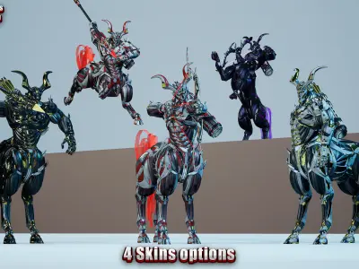 Sci-Fi Centaur Low-poly 3D model