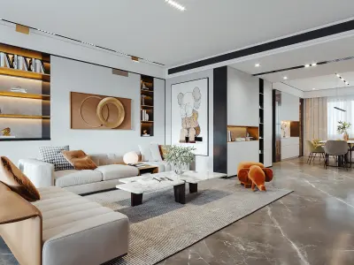 Modern luxury restaurant Free 3D print model