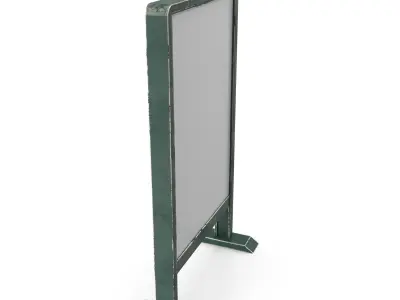 Street Advertising Billboard 03 Low-poly 3D model