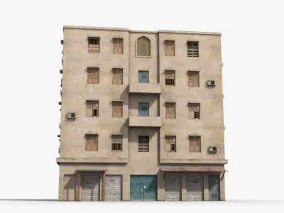Arab Middle East Building x19 Low-poly 3D model