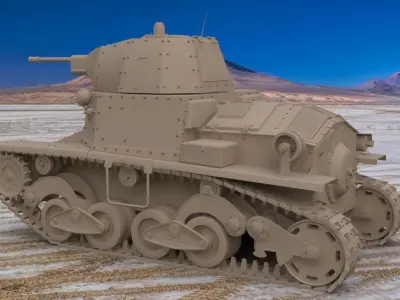 Tank L6 40 Ansaldo Fiat Italian Clay Mental Ray  3D model
