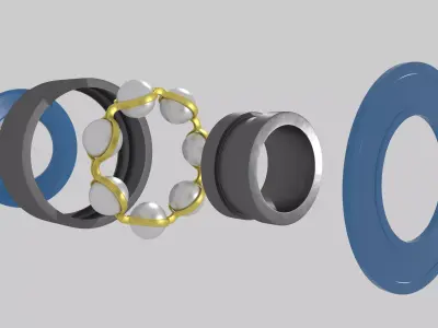 Ball Bearing Low-poly 3D model