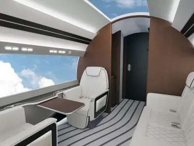 Private Jet inerior 3D model