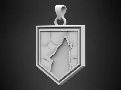 Howling Wolf Pendant Free 3D print model