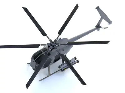 Boeing AH-6i Light Attack - Recon Helicopter - THE ANGRY BIRD - Low-poly 3D model