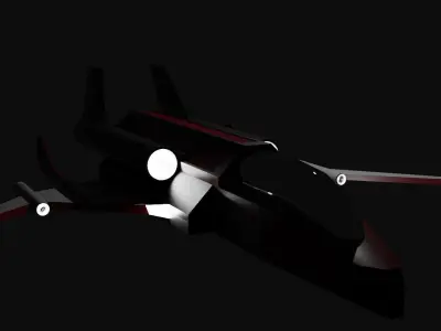 Starship fighter jet 3D model