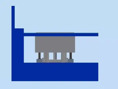 Elevator bridge in sky 3D model