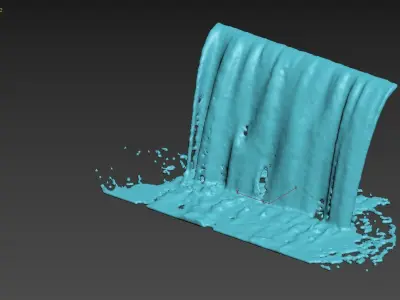 Realistic Water Fountain Animation 4 3D model