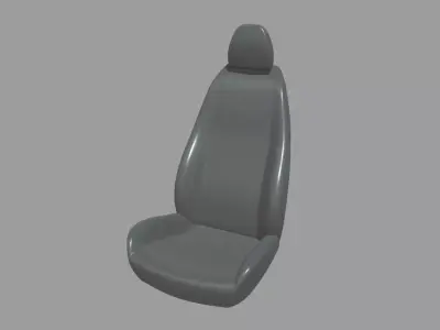 Car Seat 021 Low-poly 3D model