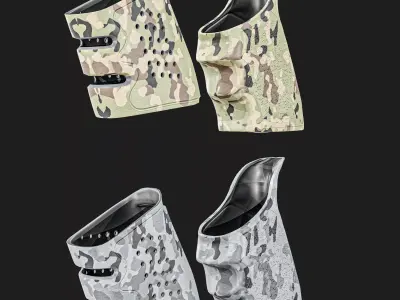 Glock Pistol Grip 2 Pack Low-poly 3D model