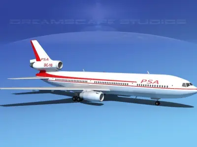 Douglas DC-10 PSA 3D model