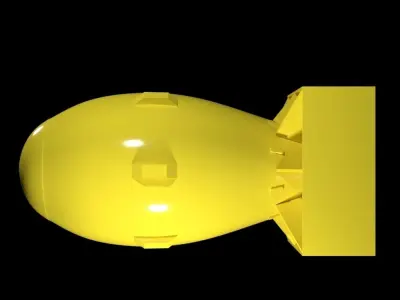Nuclear bomb Free low-poly 3D model