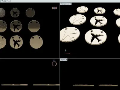 AIROPLANE PENDENT 3D print model