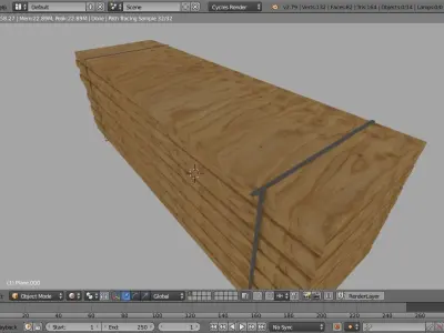 Lumber Boards Free low-poly 3D model