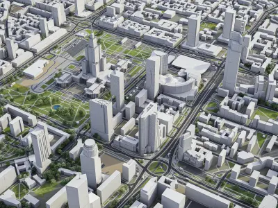 Warsaw Low-poly 3D model