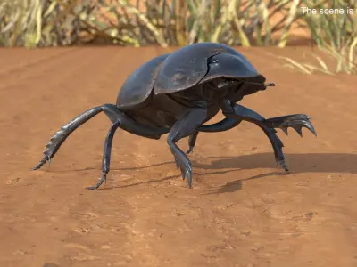Mud Beetle Dirty Rigged for Maya 3D model