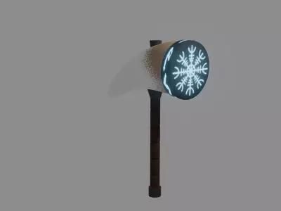 Ice Dragon Tooth Hammer 3D model