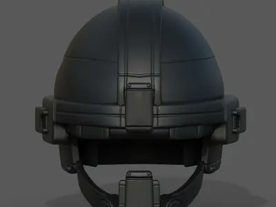 Helmet military combat scifi fantasy  Low-poly 3D model