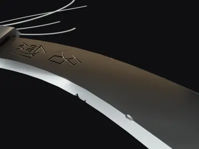 Stylized Chinese Dao Sword Low-poly 3D model