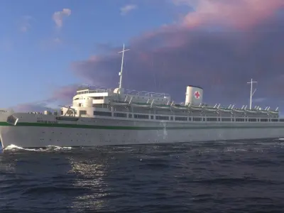 MV Wilhelm Gustloff German cruise ship 3D model