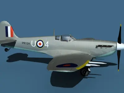 Supermarine Spitfire Mk5C V05 RAF 3D model