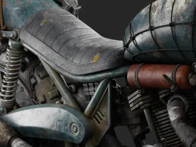Old Dirt Bike 3D model