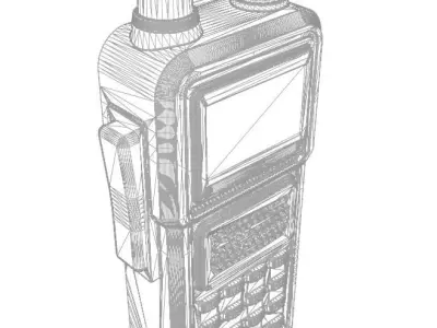 Handheld Radio - military Free 3D model