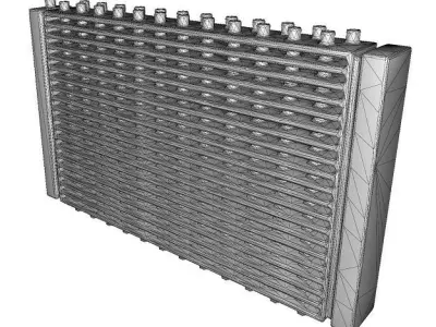 Aluminium Radiator Low-poly 3D model