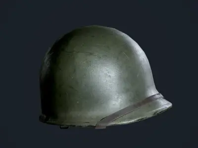 WW2 American Military Helmet Game Ready Low-poly 3D model