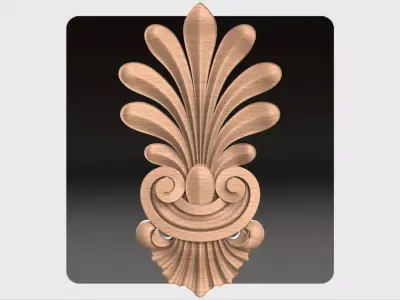Carved decor ornament for cnc 20 Free 3D model